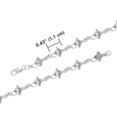 Manta Ray Sterling Silver Link Bracelet TBG544 - Bracelets